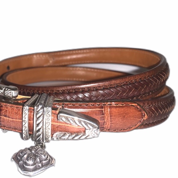 Brighton Braided Leather Belt ML 32 - Picture 2 of 4